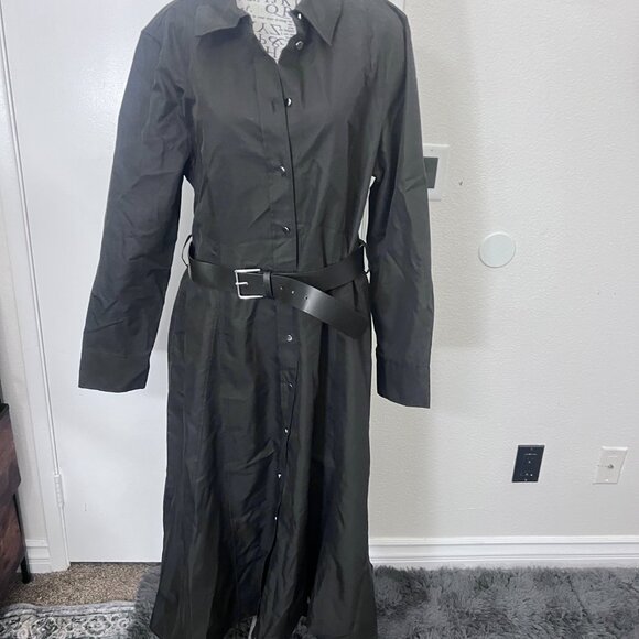 NWT Zara Black Belted Maxi Dress - Picture 3 of 5